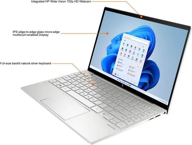 Alt view image 4 of 8 - HP ENVY Laptop 13-ba1095cl Notebook Intel Core i7 11th Gen 1165G7 (2.80GHz) 16GB Memory 1 TB PCIe SSD Intel Iris Xe Graphics 13.3" Touchscreen Windows 11 Home 64-bit