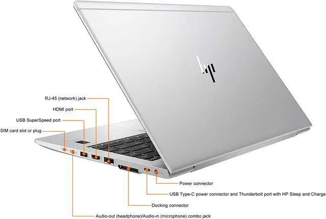 Alt view image 6 of 10 - HP Grade A Laptop EliteBook Intel Core i7-8550U 16GB Memory 500 GB PCIe SSD Intel UHD Graphics 620 14.0" Non-Touch Screen Windows 11 Pro 64-bit 840 G5