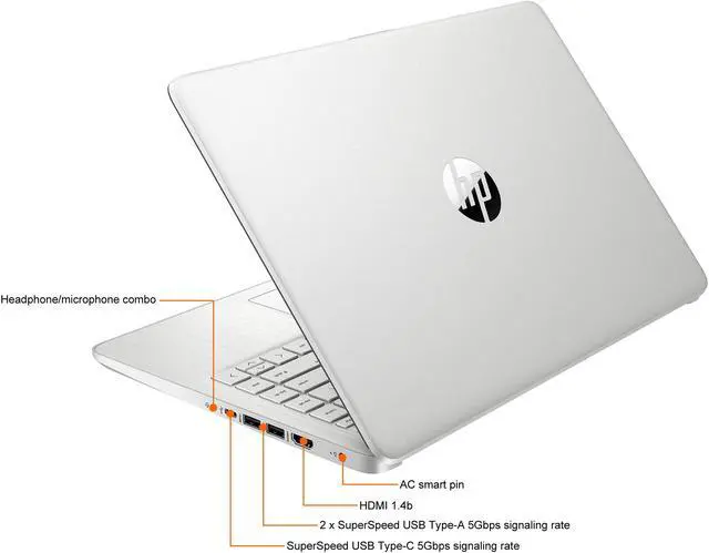 Alt view image 8 of 8 - HP Laptop AMD 3020e 4GB Memory 64 GB eMMC SSD AMD Radeon Graphics 14.0" Touch Screen Windows 10 in S mode 14-fq0032od