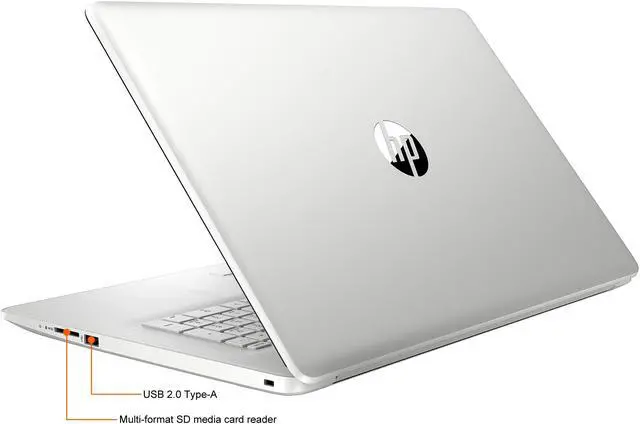 Alt view image 8 of 8 - HP Laptop Intel Core i3-1115G4 8GB Memory 256 GB PCIe SSD Intel UHD Graphics 17.3" Non-Touch Screen Windows 11 in S mode 17-by4013dx