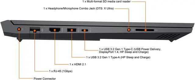 Alt view image 9 of 10 - HP Victus - 16.1" GeForce RTX 3060 Laptop GPU - Intel Core i7-12700H  - 16GB Memory - 512 GB PCIe SSD - Windows 11 Home 64-bit - Gaming Laptop - 144 Hz IPS (16-d1010nr )