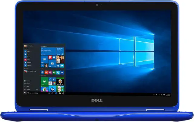Alt view image 2 of 6 - DELL Inspiron 11 3000 i3168-3271BLUBUN Intel Pentium N3710 (1.60 GHz) 4 GB Memory 500 GB HDD 11.6" Touchscreen 1366 x 768 2-in-1 Laptop Windows 10 Home 64-Bit (Blue WM126 Mouse & Blue Sleeve Bundle)