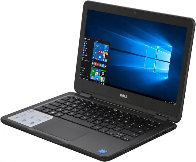 Alt view image 2 of 9 - DELL Inspiron Intel Pentium N3710 4GB Memory 500GB HDD Intel HD Graphics 11.6" Touch Screen 1366 x 768 Convertible 2-in-1 Laptop Windows 10 Home 64-Bit i3168-3272GRY