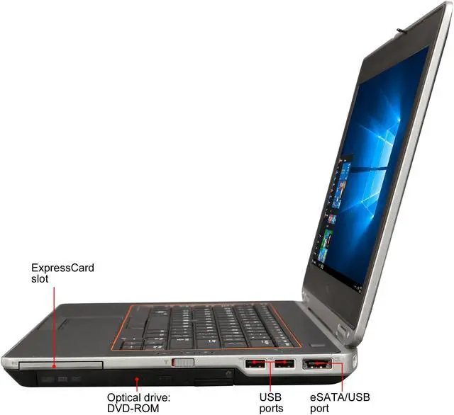 Alt view image 2 of 8 - DELL B Grade Laptop Intel Core i5-2520M 4GB Memory 250GB HDD Intel HD Graphics 3000 14.0" Non-Touch Screen Windows 10 Home 64-Bit e6420