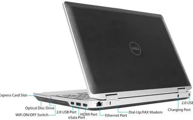 Alt view image 3 of 3 - DELL Grade A Laptop E6530 Intel Core i5 3rd Gen 3210M (2.50 GHz) 4 GB Memory 320 GB HDD 15.6" Windows 10 Pro 64-Bit