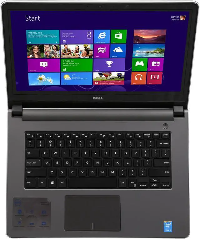 Alt view image 6 of 8 - DELL Laptop Inspiron Intel Core i3-4005U 4GB Memory 1TB HDD Intel HD Graphics 4400 14.0" Touch Screen Windows 8.1 64-Bit 14-5458
