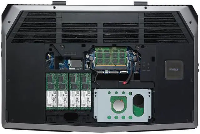 Alt view image 12 of 12 - Alienware - 17.3" NVIDIA GeForce GTX 980M - Intel Core i7-4710HQ  - 16GB Memory - 128 GB SSD - Windows 8.1 64-Bit - Gaming Laptop - (ANW17-7493SLV )