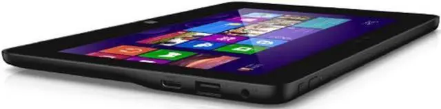 Alt view image 12 of 14 - Dell Latitude 10 Intel Atom Z2760 (1.50GHz) 2GB RAM 64GB SSD 10.1" HD Tablet Windows 8 Pro WiFi BT Black Color- (LAT10-6238BK)