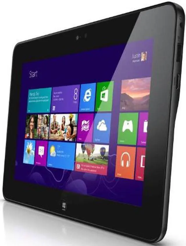 Alt view image 13 of 14 - Dell Latitude 10 Intel Atom Z2760 (1.50GHz) 2GB RAM 64GB SSD 10.1" HD Tablet Windows 8 Pro WiFi BT Black Color- (LAT10-6238BK)