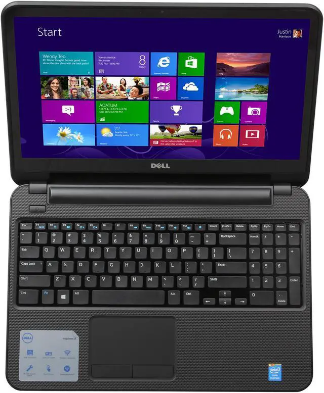 Alt view image 6 of 8 - DELL Laptop Inspiron Intel Pentium 2127U 4GB Memory 500GB HDD Intel HD Graphics 15.6" Touch Screen Windows 8.1 i15RVT-3809BLK