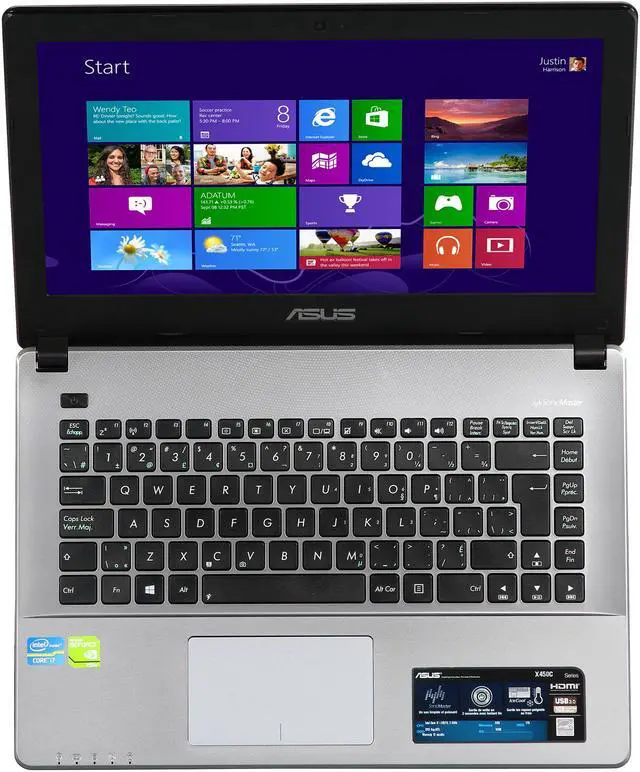 Alt view image 6 of 8 - ASUS Laptop Intel Core i7-3537U 4GB Memory 1TB HDD NVIDIA GeForce GT 720M 14.0" Windows 8 X450CC-FH71-CB