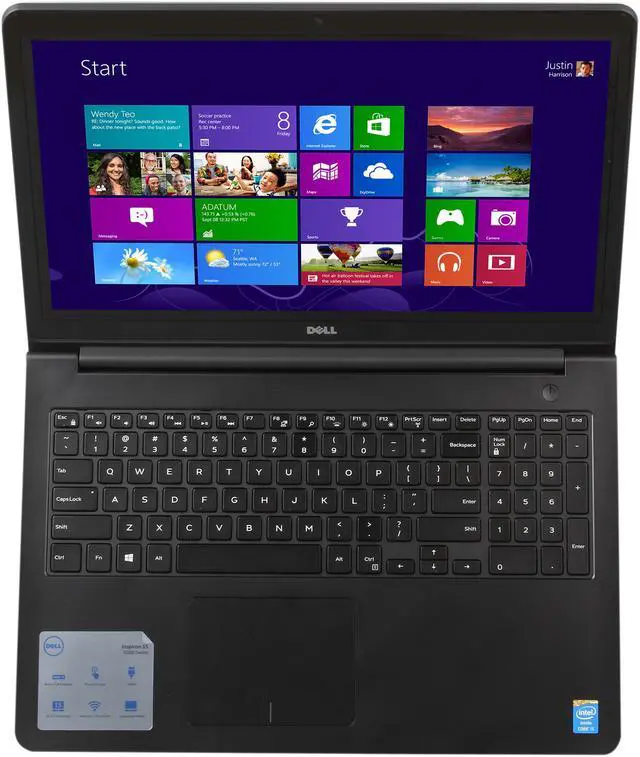 Alt view image 6 of 8 - DELL Laptop Inspiron 15 Intel Core i5-4210U 6GB Memory 1TB HDD Intel HD Graphics 4400 15.6" Touch Screen Windows 8.1 64-Bit i5547-3751sLV