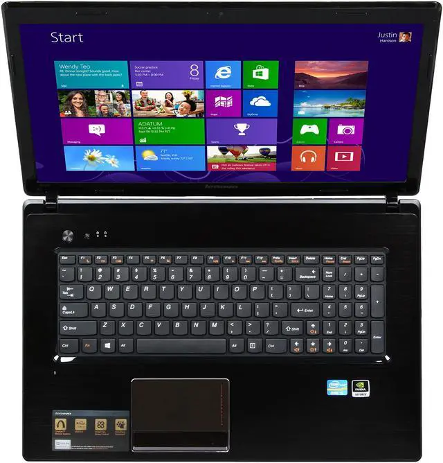 Alt view image 6 of 8 - Lenovo Laptop IdeaPad Intel Core i5-3210M 4GB Memory 500GB HDD NVIDIA GeForce GT 635M 17.3" Windows 8 G780 (59347664)