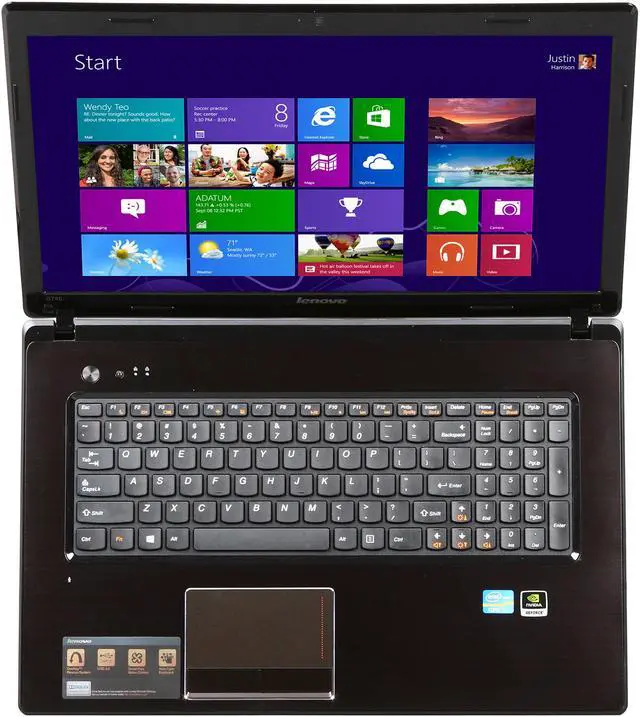 Alt view image 6 of 8 - Lenovo Laptop IdeaPad Intel Core i7-3632QM 8GB Memory 1TB HDD NVIDIA GeForce GT 635M 17.3" Windows 8 G780 (59352498)