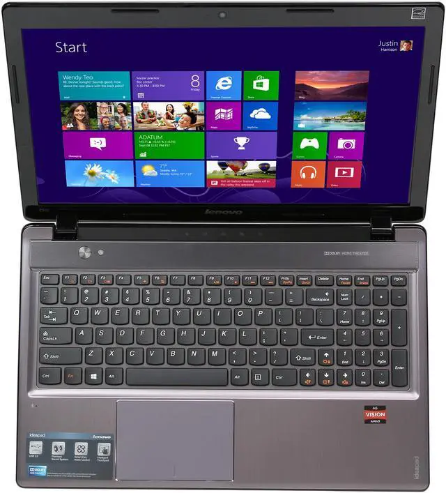 Alt view image 6 of 8 - Lenovo Laptop IdeaPad AMD A6-4400M 4GB Memory 500GB HDD AMD Radeon HD 7520G 15.6" Windows 8 Z585 (59345307)