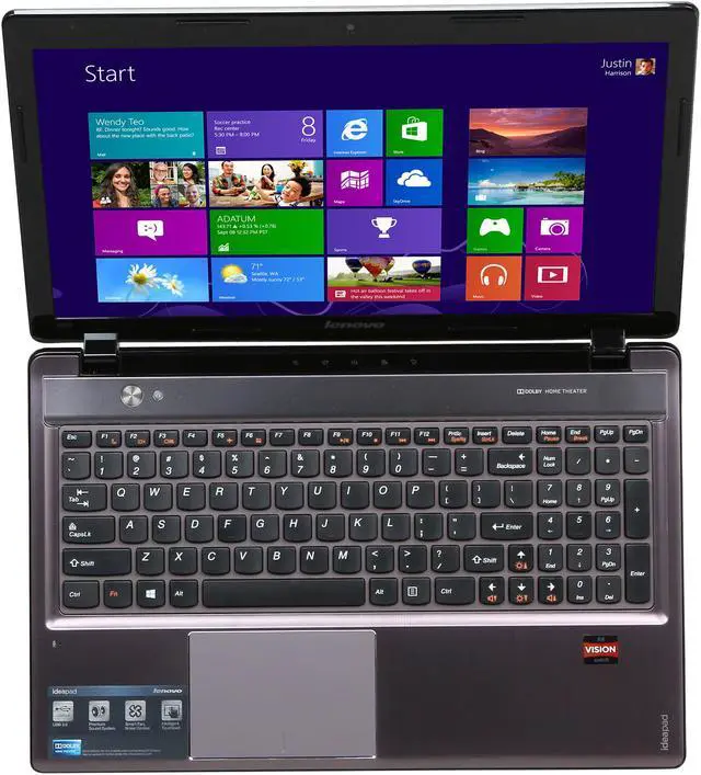 Alt view image 6 of 8 - Lenovo Laptop IdeaPad AMD A8-4500M 4GB Memory 500GB HDD AMD Radeon HD 7670M 15.6" Windows 8 Z585 (59363062)