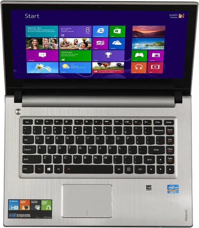 Alt view image 6 of 8 - Lenovo Laptop IdeaPad Intel Core i5-3230M 6GB Memory 1TB HDD Intel HD Graphics 4000 14.0" Touch Screen Windows 8 Z400 (59361316)