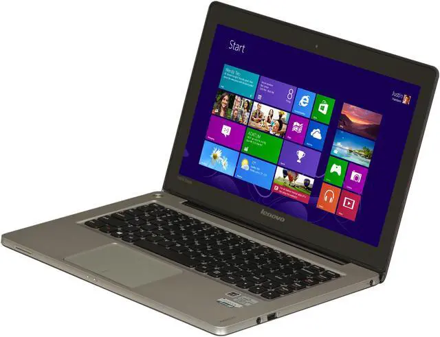 Alt view image 2 of 8 - Lenovo IdeaPad U310 (59366627) Intel Core i3 4GB 13.3" Touchscreen Ultrabook Graphite Gray