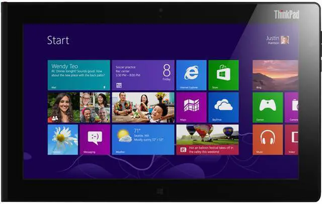 Main image of ThinkPad Tablet 2 (367929U) 2GB Memory 10.1" 1366 x 768 Tablet Windows 8 Pro 32-bit Black