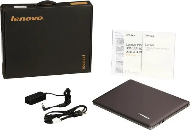Alt view image 8 of 8 - Lenovo IdeaPad U310 Intel Core i5 8GB 500GB HDD 24GB SSD 13.3" Touchscreen Ultrabook Graphite Gray (59381114)