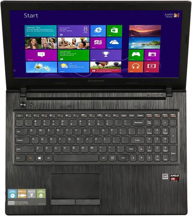 Alt view image 6 of 8 - Lenovo G505s 15" AMD A8-5550M  4GB / 500GB HDD  (59373006)