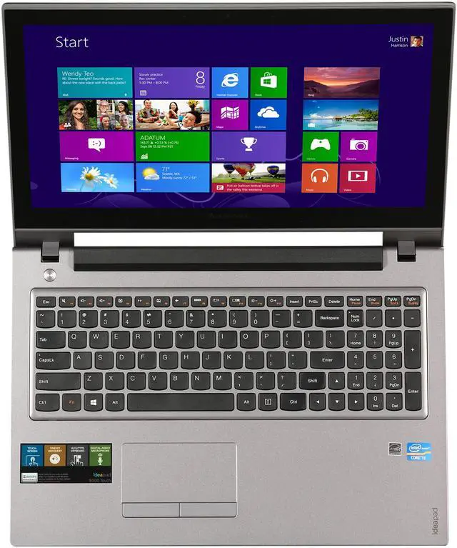 Alt view image 6 of 8 - Lenovo Laptop IdeaPad Intel Core i3-3227U 4GB Memory 500GB HDD Intel HD Graphics 4000 15.6" Touch Screen Windows 8 S500 (59371478)
