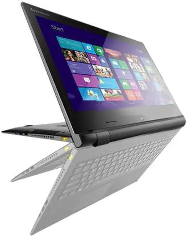 Alt view image 2 of 9 - Lenovo 2-in-1 Notebook IdeaPad Intel Core i3-4010U 4GB Memory 500GB HDD 8GB NAND Flash SSHD SSD Intel HD Graphics 4400 15.6" Touch Screen Windows 8 Flex 15 (59387556)