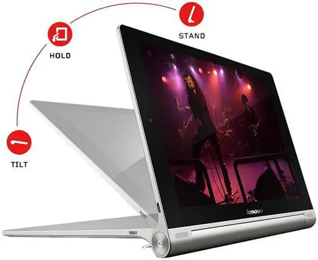 Alt view image 4 of 7 - Lenovo Yoga Tablet 10 - Quad Core 1GB RAM 16GB Flash 10.1" IPS Display Multimode Tablet Android 4.2 (59387999)