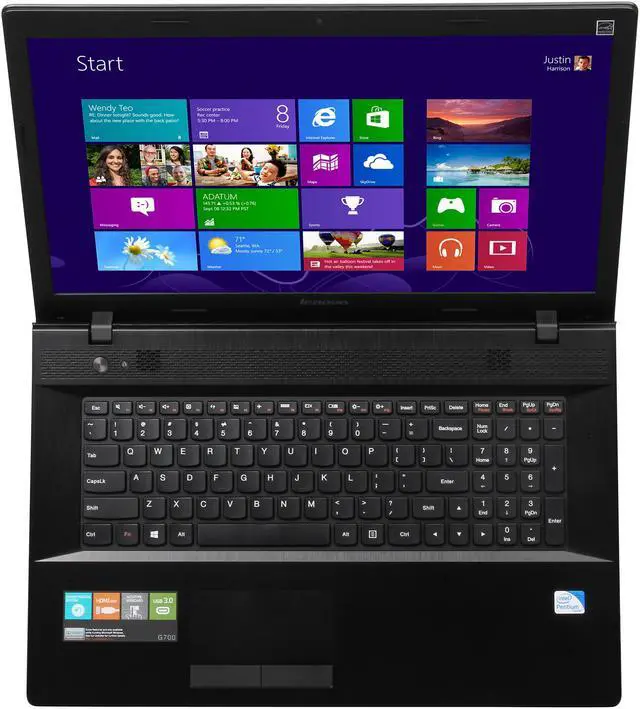 Alt view image 6 of 8 - Lenovo Laptop Intel Pentium 2020M 4GB Memory 500GB HDD Intel HD Graphics 4000 17.3" Windows 8 G700 (59375194)