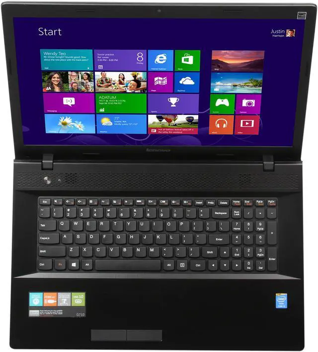 Alt view image 6 of 8 - Lenovo Laptop IdeaPad Intel Core i5-4200M 6GB Memory 1TB HDD Intel HD Graphics 4600 17.3" Windows 8.1 G710(59407729)