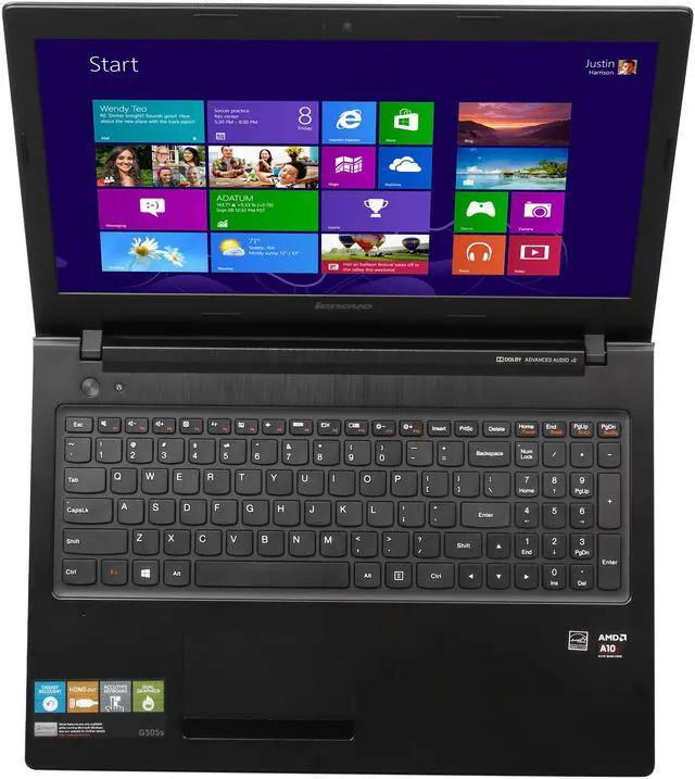 Alt view image 6 of 8 - Lenovo Laptop IdeaPad AMD A10-5750M 6GB Memory 1TB HDD AMD Radeon HD 8650G 15.6" Non-Touch Screen Windows 8.1 G505s (59406417)