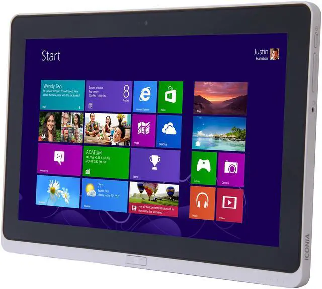 Alt view image 6 of 7 - Acer Iconia Tab W Series W700-6831 4GB DDR3 Memory 11.6" 1920 x 1080 Tablet Windows 8