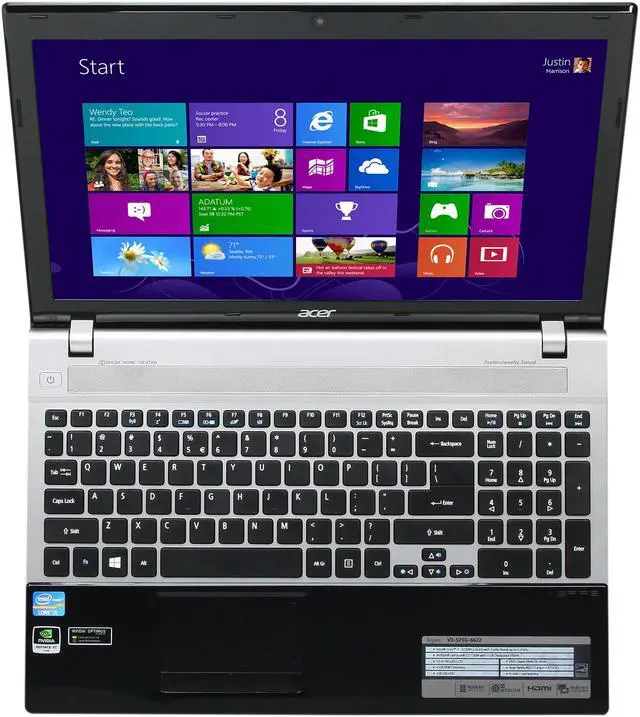 Alt view image 6 of 8 - Acer Laptop Aspire Intel Core i5-3230M 4GB Memory 500GB HDD NVIDIA GeForce GT 730M 15.6" Windows 8 64-Bit V3-571G-6622