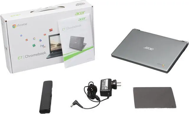 Alt view image 8 of 8 - Acer Chromebook Intel Celeron 847 2GB Memory 16 GB SSD 11.6" Chrome OS C710-2833