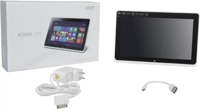 Alt view image 8 of 8 - Acer Iconia Tab W Series W510-1440 Intel Atom Z2760 (1.50GHz) 2GB Memory 64GB 10.1" Touchscreen Tablet Windows 8