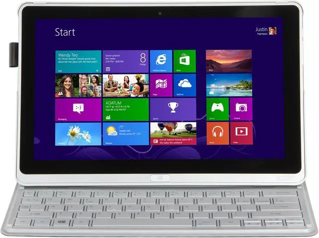 Alt view image 2 of 8 - Acer Aspire P3-171-6820 4GB DDR3 Memory 11.6" 1366 x 768 Tablet Windows 8 Silver