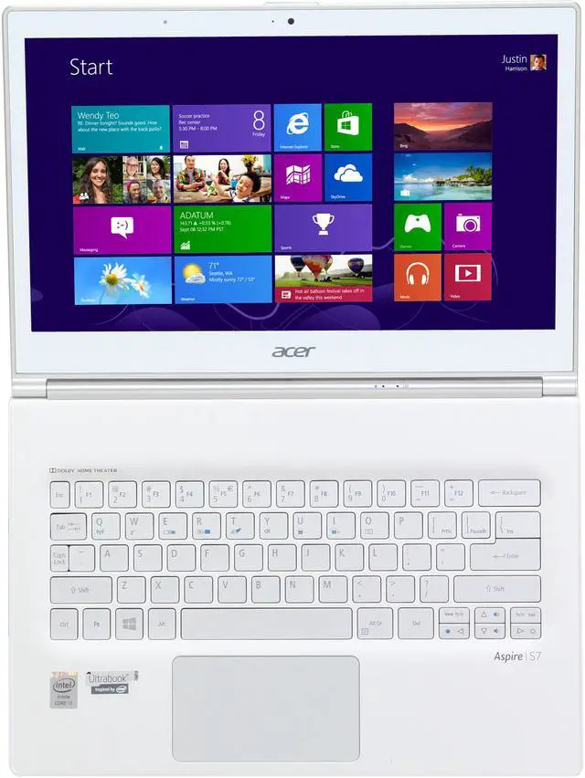 Alt view image 6 of 8 - Acer S7 Intel Core i7 8GB 256GB SSD 13.3" FHD Touchscreen Ultrabook (S7-392-9890)