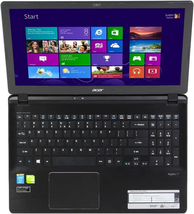 Alt view image 6 of 8 - Acer Laptop Aspire Intel Core i7-4500U 6GB Memory 500GB HDD NVIDIA GeForce GT 720M 15.6" Windows 8 V5-573G-9491