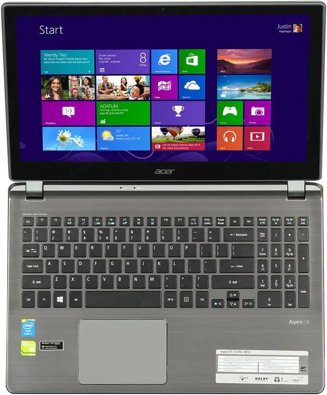 Alt view image 6 of 8 - Acer Aspire - 15.6" NVIDIA GeForce GT 750M - Intel Core i7-4500U  - 8GB Memory - - Windows 8 - Gaming Laptop - (V5-573PG-9610 )