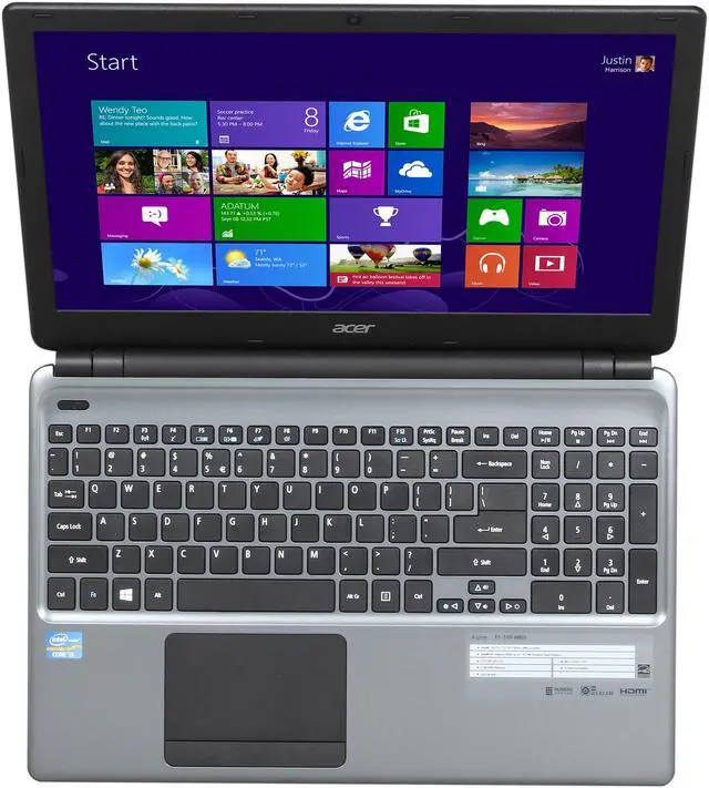 Alt view image 6 of 8 - Acer Laptop Intel Core i3-3217U 4GB Memory 500GB HDD Intel HD Graphics 4000 15.6" Windows 8 E1-570-6803