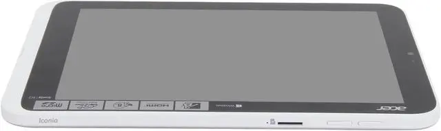 Alt view image 6 of 8 - Acer Iconia W3-810-1600 8.1” Touchscreen Tablet, Dual Core Intel Atom Z2760 1.5Ghz, 2GB LPDDR2, MicroSD Slot, 32GB Flash Memory, Built-in WiFi, Bluetooth, Micro HDMI, Micro USB, Windows 8