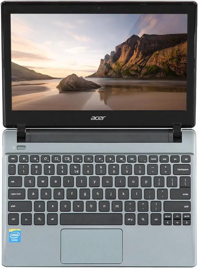 Alt view image 6 of 8 - Acer C710-2856 11.6” Chromebook Intel Celeron 847 1.1Ghz 2GB RAM 16GB SSD Google Chrome OS Manufacturer Certified Refurbished Grade B (Manufacturer Recertified)