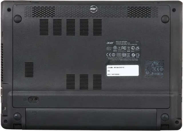 Alt view image 7 of 8 - Acer C710-2856 11.6” Chromebook Intel Celeron 847 1.1Ghz 2GB RAM 16GB SSD Google Chrome OS Manufacturer Certified Refurbished Grade B (Manufacturer Recertified)
