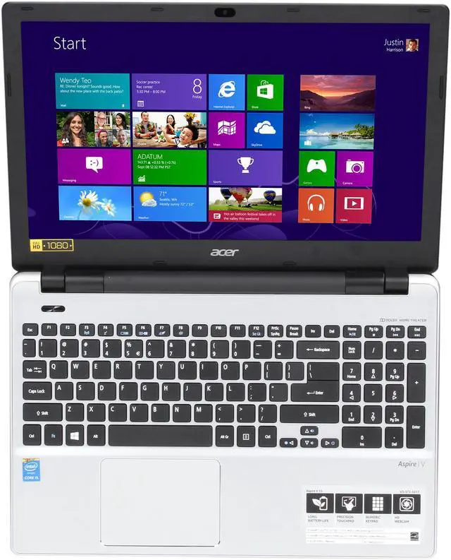 Alt view image 6 of 8 - Acer Laptop Aspire Intel Core i5-4210U 8 GB DDR3L Memory 1TB HDD Intel HD Graphics 4400 15.6" Non-Touch Screen Windows 8.1 V3-572-5217