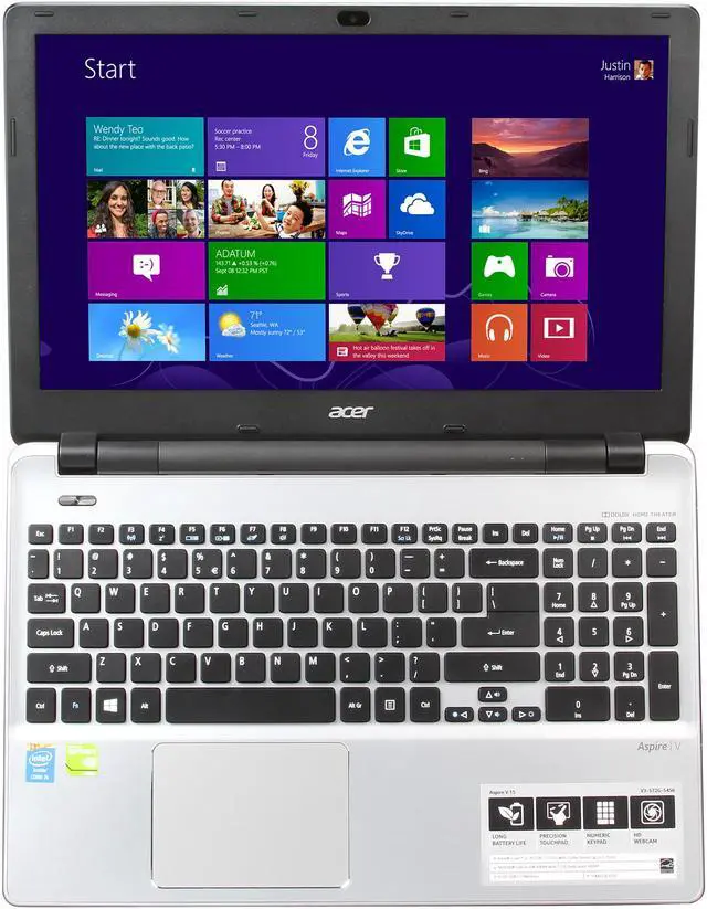 Alt view image 6 of 8 - Acer Laptop Aspire Intel Core i5-4210U 8GB DDR3L Memory 1TB HDD NVIDIA GeForce 840M 15.6" Non-Touch Screen Windows 8.1 V3-572G-54S6