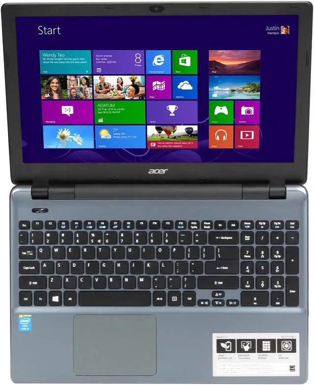 Alt view image 6 of 8 - Acer Laptop Aspire Intel Core i5-4210U 4GB DDR3L Memory 500GB HDD Intel HD Graphics 4400 15.6" Non-Touch Screen Windows 8.1 E5-571-5552