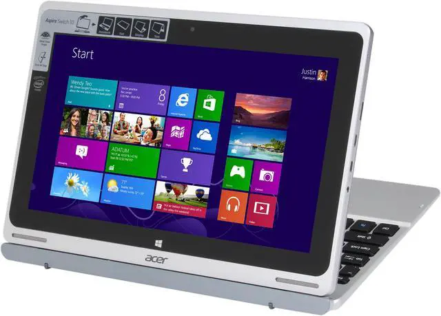 Alt view image 9 of 14 - Acer Aspire Switch 10 Tablet 2in1 - Intel Quad Core 2GB Memory 64GB 10.1" Touchscreen Windows 8.1 with Dock (SW5-011-11JE)