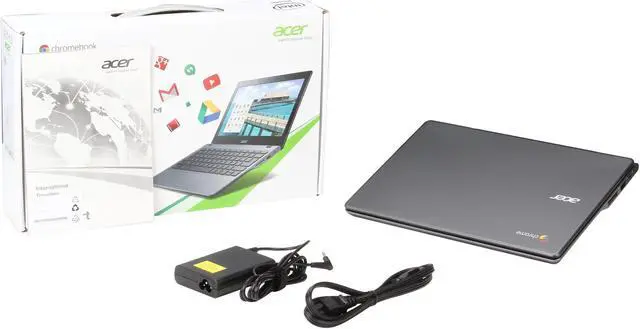Alt view image 8 of 8 - Acer Chromebook Intel Celeron 2955U 2GB Memory 16 GB SSD 11.6" Non-Touch Screen Chrome OS C720-2827
