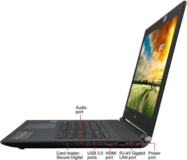Alt view image 2 of 8 - Acer Aspire V17 Nitro Black Edition - 17.3" - Intel Core i7-4720HQ - NVIDIA GeForce GTX 960M - 16GB Memory DDR3L SDRAM - 256GB SSD - Windows 8.1 64-Bit (NX.MYHAA.003 )