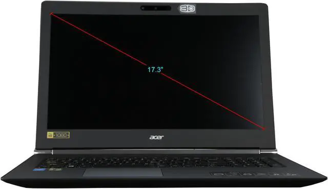 Alt view image 5 of 8 - Acer Aspire V17 Nitro Black Edition - 17.3" - Intel Core i7-4720HQ - NVIDIA GeForce GTX 960M - 16GB Memory DDR3L SDRAM - 256GB SSD - Windows 8.1 64-Bit (NX.MYHAA.003 )